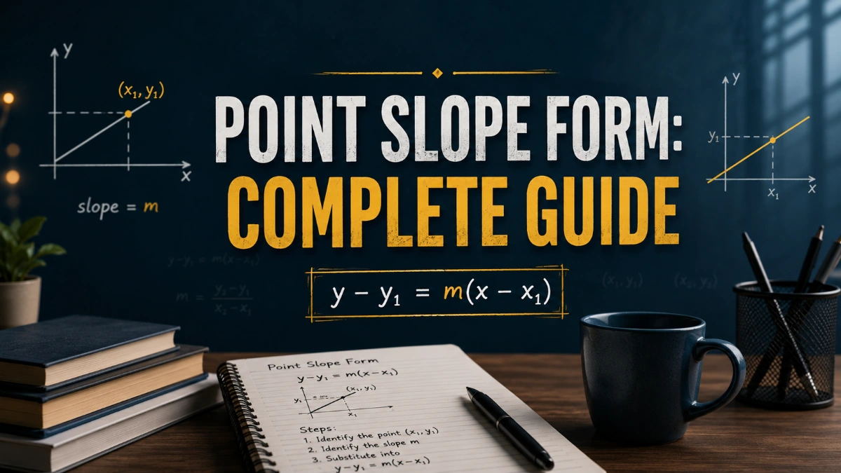 point slope form: Complete Guide