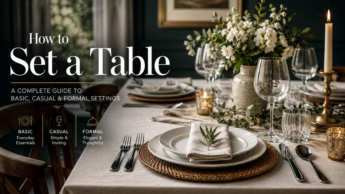 How to Set a Table: A Complete Guide to Basic, Casual & Formal Settings